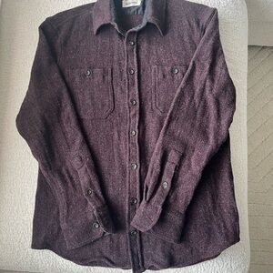 Taylor Stitch the Service Shirt in Port Melange Wool